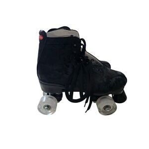 Black Camo Quad Roller Skates High Top Lace Up LED Wheels EU 42 Mens 9 Womens 10